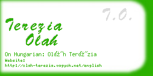 terezia olah business card